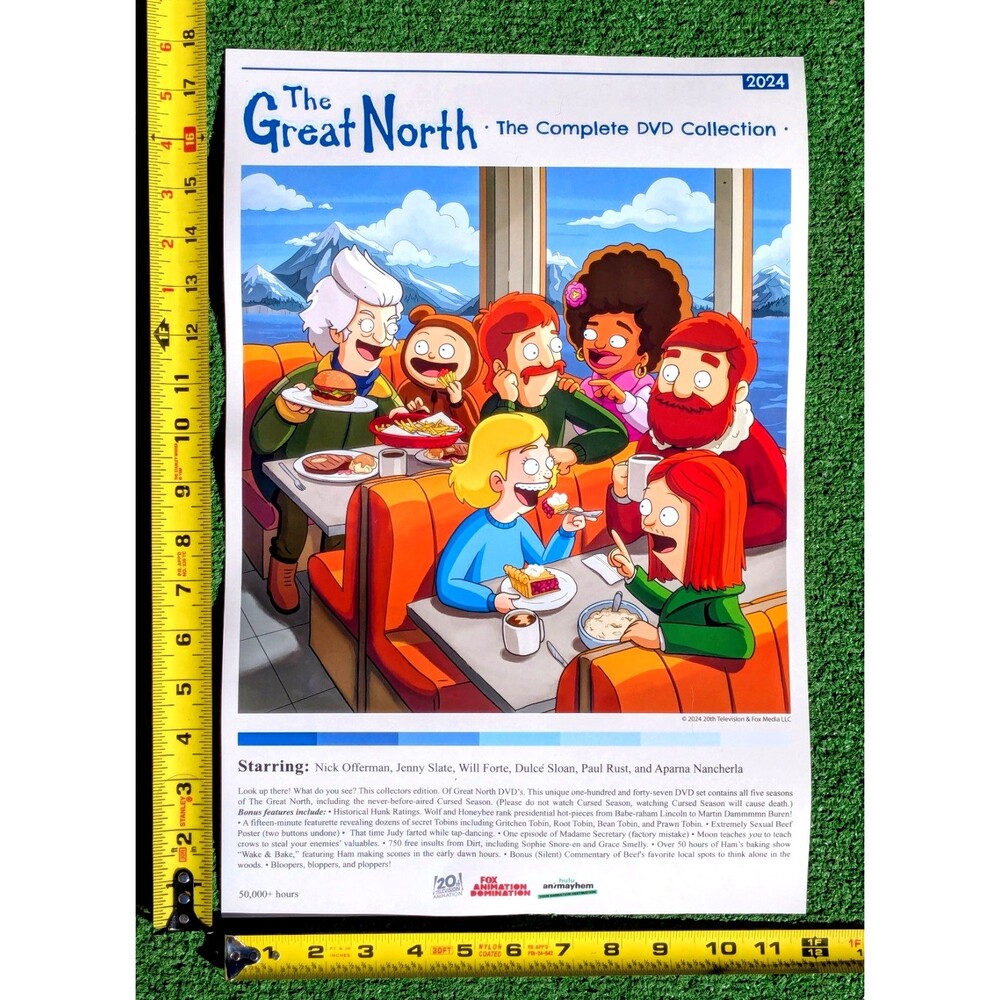 The Great North 12"x18" Original Promo TV Poster SDCC 2024 Hulu Animayhem New